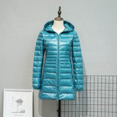 Jackets Women'Long Down Jackets Women's Ultra-Light Hooded Duck Down Coat